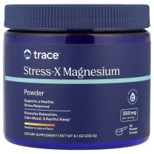Trace Minerals Æ, Stress-X, Magnesium Powder, Raspberry Lemon, 350 mg , 8.5 oz (240 g)