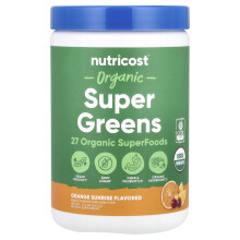 Nutricost, Biologische Super Groene, Orange Zonsopgang, 12,2 oz (342 g)