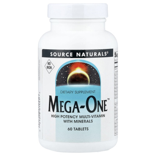Source Naturals, Mega-One, No Iron, 60 Tablets