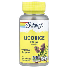 Solaray, Licorice, 900 mg, 100 VegCaps (450 mg per Capsule)