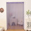 Purple Beaded Curtain Polyester 100 x 200 cm with Silver 4
