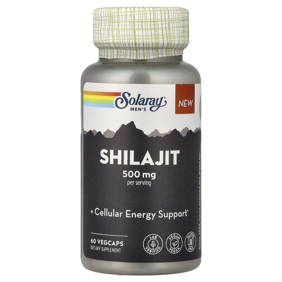 Solaray , Men's Shilajit, 60 Vegcaps (250 Mg Per Capsule)