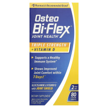 Osteo Bi-Flex, Gezond Gewricht + Vitamine D, Triple Sterkte, 80 Gecoatste Tabletten