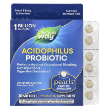 Nature's Way, Acidophilus-Probiotik-Perlen, 1 Milliarde CFU, 30 Weichgelatine-Kapseln