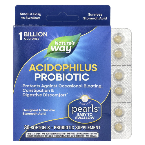 Nature's Way, Acidophilus Προβιοτικό Σφαιρίδια, 1 Billion CFU, 30 Μαλακά Γεμίσματα