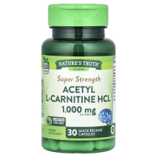Nature's Truth, Nature's Wahrheit, Acetyl L-Carnitine HCL, Super-Stärke, 1.000 mg, 30 schnelle Freisetzungskapseln (500 mg pro Kapsel)