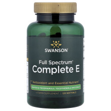 Swanson, Vollspektrum-Vitamin E Mit Tocotrienolen, 100 IU, 120 Weichgel