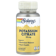 Solaray, Kaliumcitrat, 99 mg, 60 VegCaps