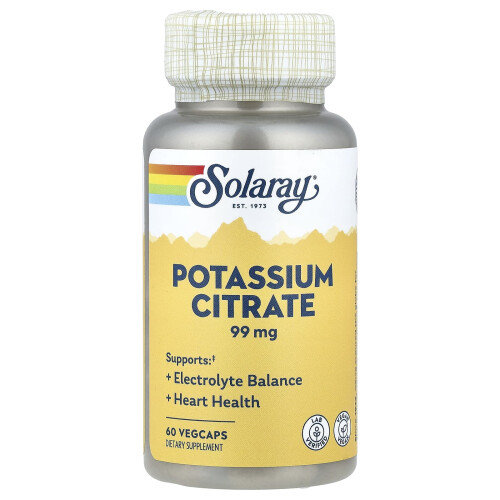 Solaray, Kaliumcitrat, 99 mg, 60 VegCaps