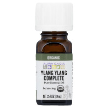Aura Cacia, Pure Essentiële Olie, Biologische Ylang Ylang Complete, 0,25 fl oz (7,4 ml)