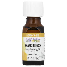 Aura Cacia, Czysty olej esencjonalny w oleju jojoba, Frankincense, 0,5 fl oz (15 ml)