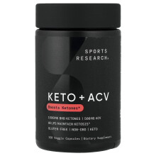 Sports Research, Keto + ACV, 120 Capsule de Legume