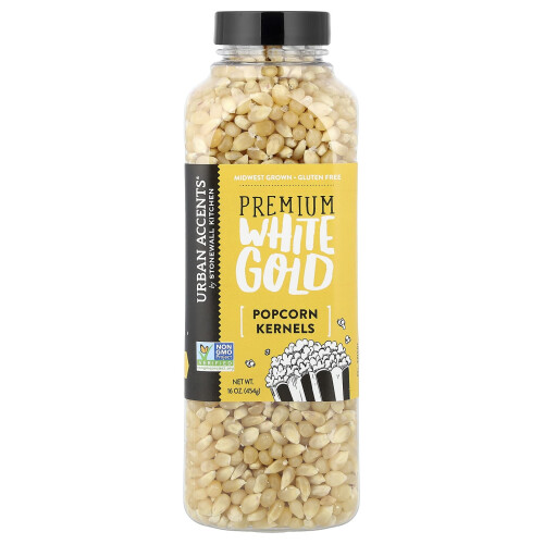 Urban Accents, Popcornkorn, Premium Vit Gold, 16 oz (454 g)