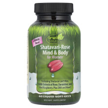 Irwin Naturals, Shatavari-Rose Mind & Body, Pro ženy, 60 Liquid Soft-Gels