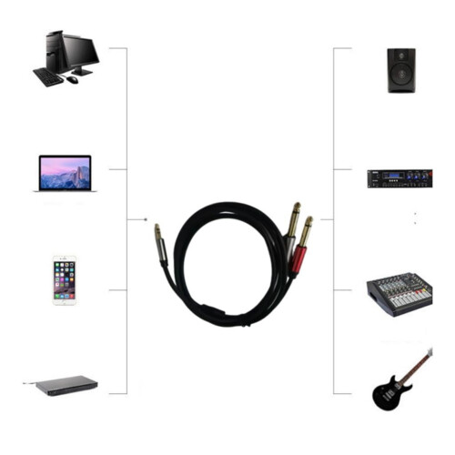 Kabel audio 3,5 mm – Dual6,35 mm, 1,5 m 1