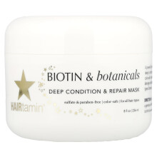 HAIRtamin, Biotin și Plante, Mască de Îngrijire și Reparare Profundă, 8 fl oz (236 ml)