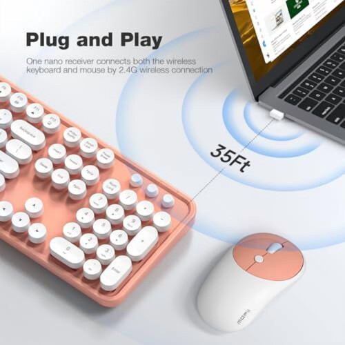 Wireless Keyboard and Mouse Combo – Full Size, 2.4GHz 1