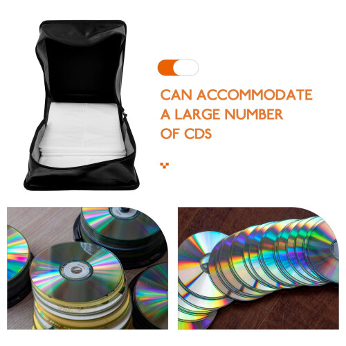 Θήκη για ντοσιέ CD/DVD από δέρμα PU με λαβή – 500Slots 2