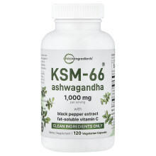 Micro Ingredients, KSM-66 Ashwagandha, 120 Vegetarische Kapseln