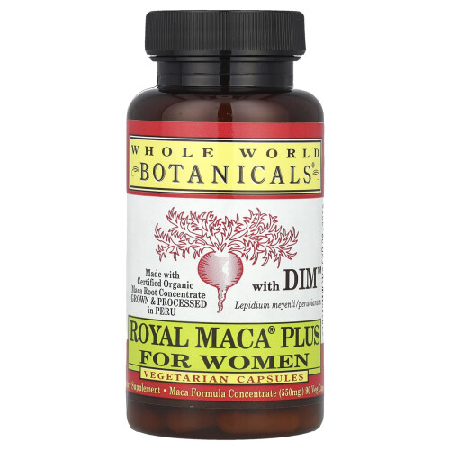 Whole World Botanicals, Βασιλικό Μακά, Plus με DIM για Γυναίκες, 90 VegCaps
