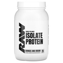 Raw Nutrition, Gras Gevoede Whey Isolatie Eiwit, Cookies en Roomijs, 1,98 lbs (900 g)