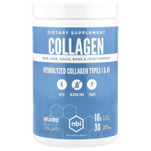 NBI, Hydrolyzed Collagen Types I & III, Uforstyrret, 10.58 oz (300 g)