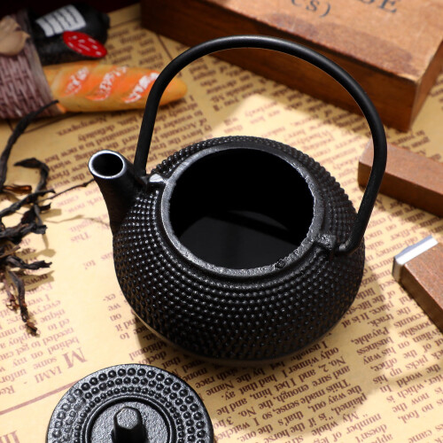 Mini bouilloire noire en fonte (1 pièce) 1