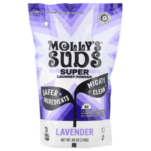 Molly's Suds, Σούπερ Λαβάνια Πάουντερ, Λεβάντε, 60 Loads, 60 oz (1.7 kg)