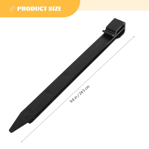 Picchetti da giardino in plastica nera, 20 pezzi, per uso esterno. 1