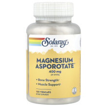 Solaray, Magnesium Asporotate, 400 mg, 120 VegCaps (200 mg per Capsule)