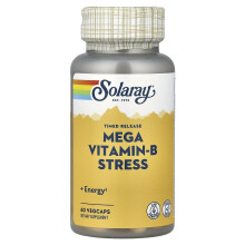 Solaray, Zeitgesteuerte Freigabe, Mega-Vitamin-B-Stress, 60 VegCaps