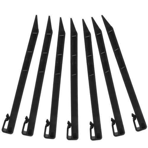 Picchetti da giardino in plastica nera, 20 pezzi, per uso esterno. 2