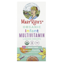 MaryRuth's, Organische Infantenvitaminkapseln in Flüssigform, ohne Eisen, 6-12 Monate, Orange-Vanille, 2 fl oz (60 ml)