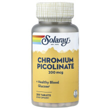 Solaray, Chrom-Pikolinat, 200 mcg, 200 Tabletten