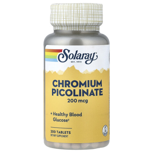 Solaray, Chrom-Pikolinat, 200 mcg, 200 Tabletten