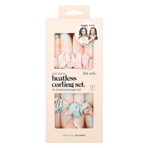 Kitsch, The Satin Heatless Curling Set, Sunset Tie Dye, Ένα Σετ