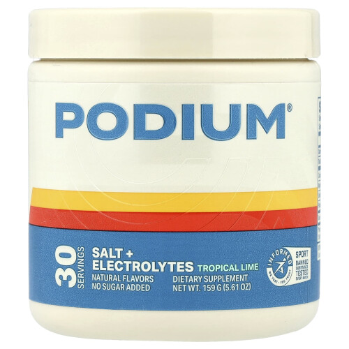 Podium Nutrition, Sal e Eletrólitos, Limão Tropical, 5.61 oz (159 g)