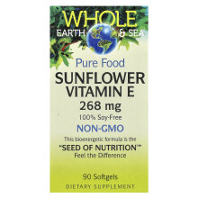 Natural Factors, Mâncare pură, Sunflower Vitamin E, 268 mg, 90 Capsule de ulei moale
