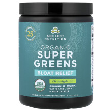 Ancient Nutrition, Super Erbe Organiche, Allevia Gonfiore, Citrus Mele, 8,5 oz (242 g)