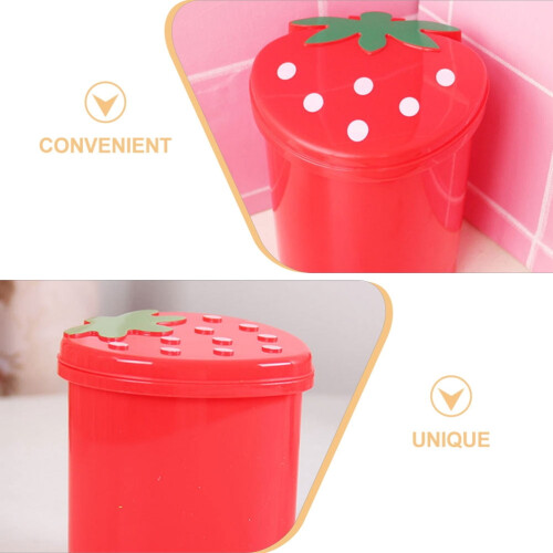 Poubelle minimaliste rouge PP2pcs 2