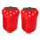 Poubelle minimaliste rouge PP2pcs 5