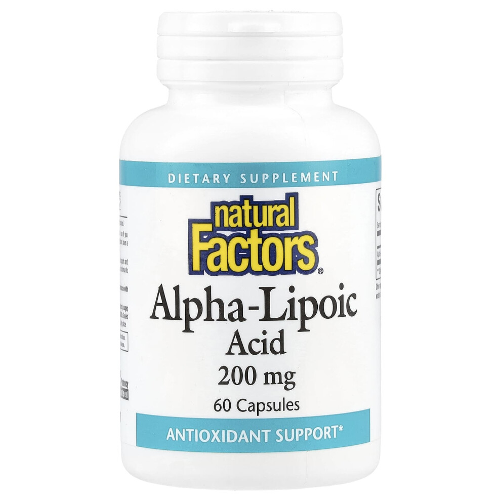 Natural Factors , Alpha-Lipoic Acid, 200 Mg, 60 Capsules