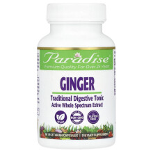 Paradise Herbs, Ginger, 60 Vegetáriánus Kapszula (250 mg per Kapszula)