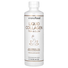 Codeage, Nanofood, Flüssiges Kollagen, Trim & Glow, Schokoladen-Mokka, 15.22 fl oz (450 ml)