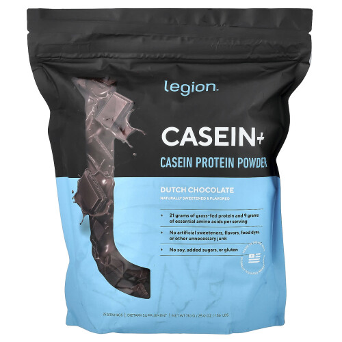 Legion Athletics, Casein+, Κασέιν Προτεΐν Πώδερ, Dutch Χοκόλατας, 2,25 λίβρες (1.020 γρ.)