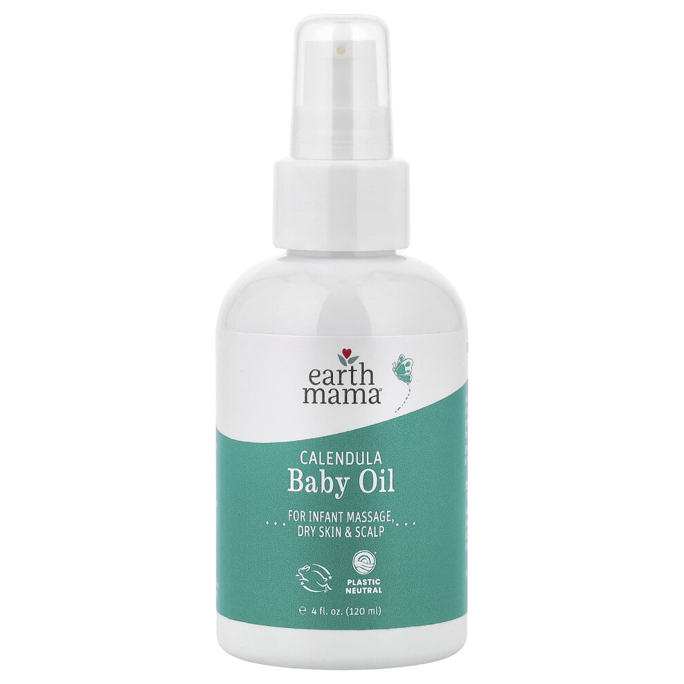 Earth Mama , Calendula Baby Oil, 4 Fl Oz (120 Ml)