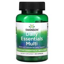 Swanson, Denné základné multivitamíny, 100 Kapsul