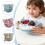 Kids' wheat straw divided plate set with spoon and fork, 3