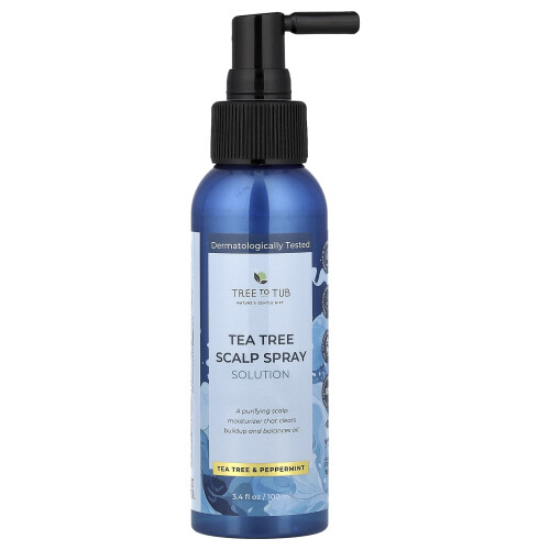 Tree To Tub, Instant Calm Tørr Hårsolution, Tea Tree & Peppermint, 3,4 fl oz (100 ml)