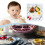 Kids' wheat straw divided plate set with spoon and fork, 7